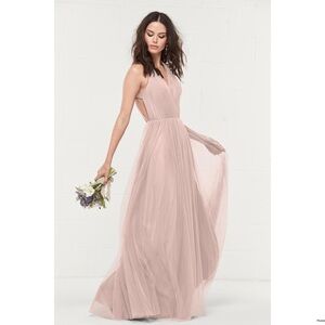 WTOO by Watters Designs Dress 444 Bobinett Nude Bridesmaid Wedding Dress 6 NWT